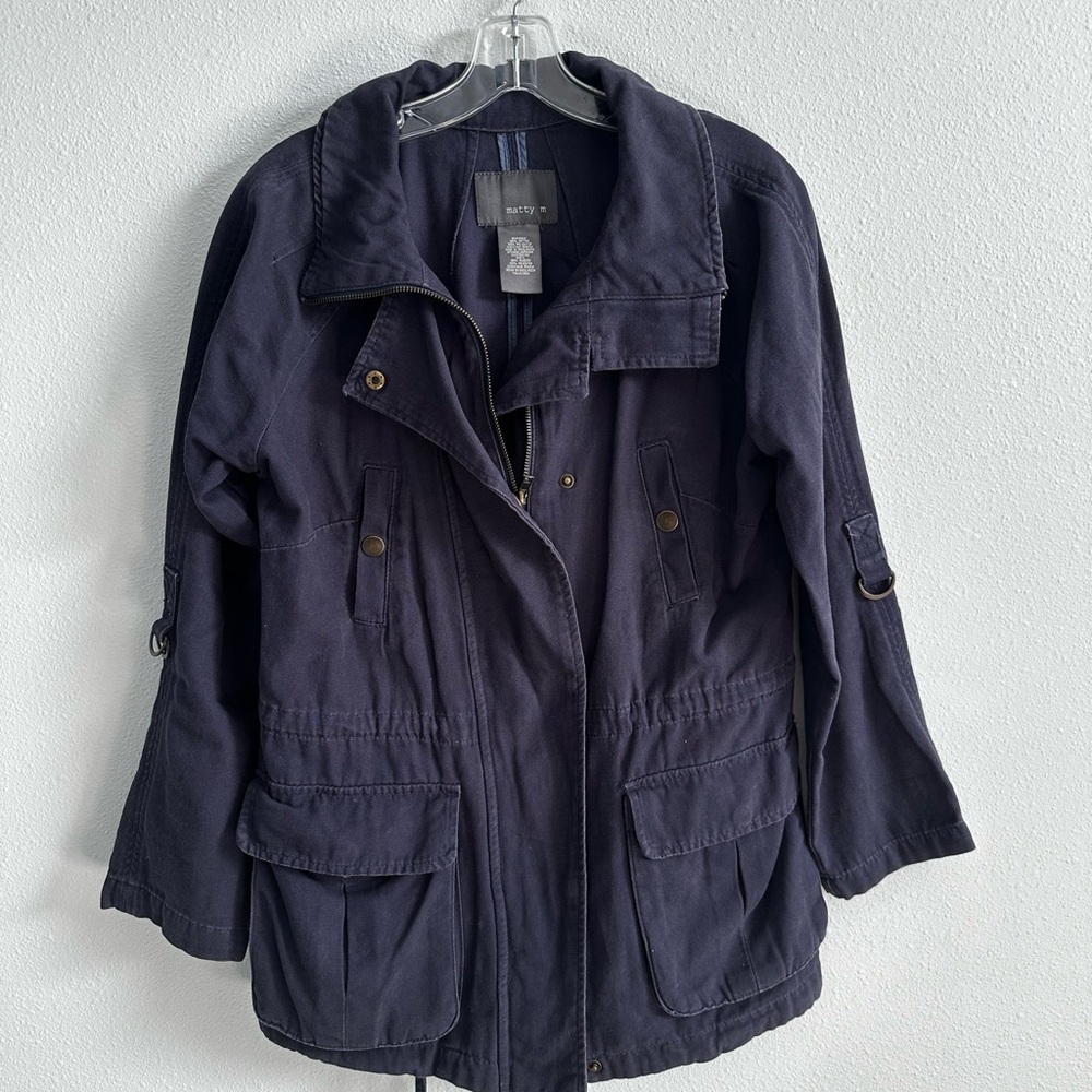 Matty M Dark Blue Utility Jacket